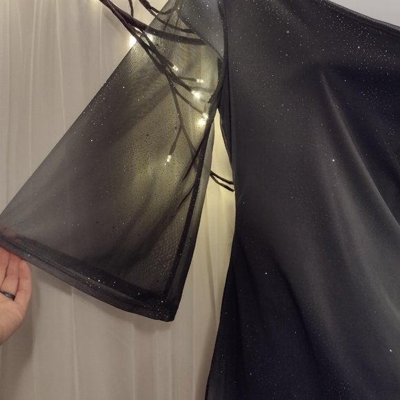 One Shoulder Smoky Shimmery Blouse - Picture 5 of 13